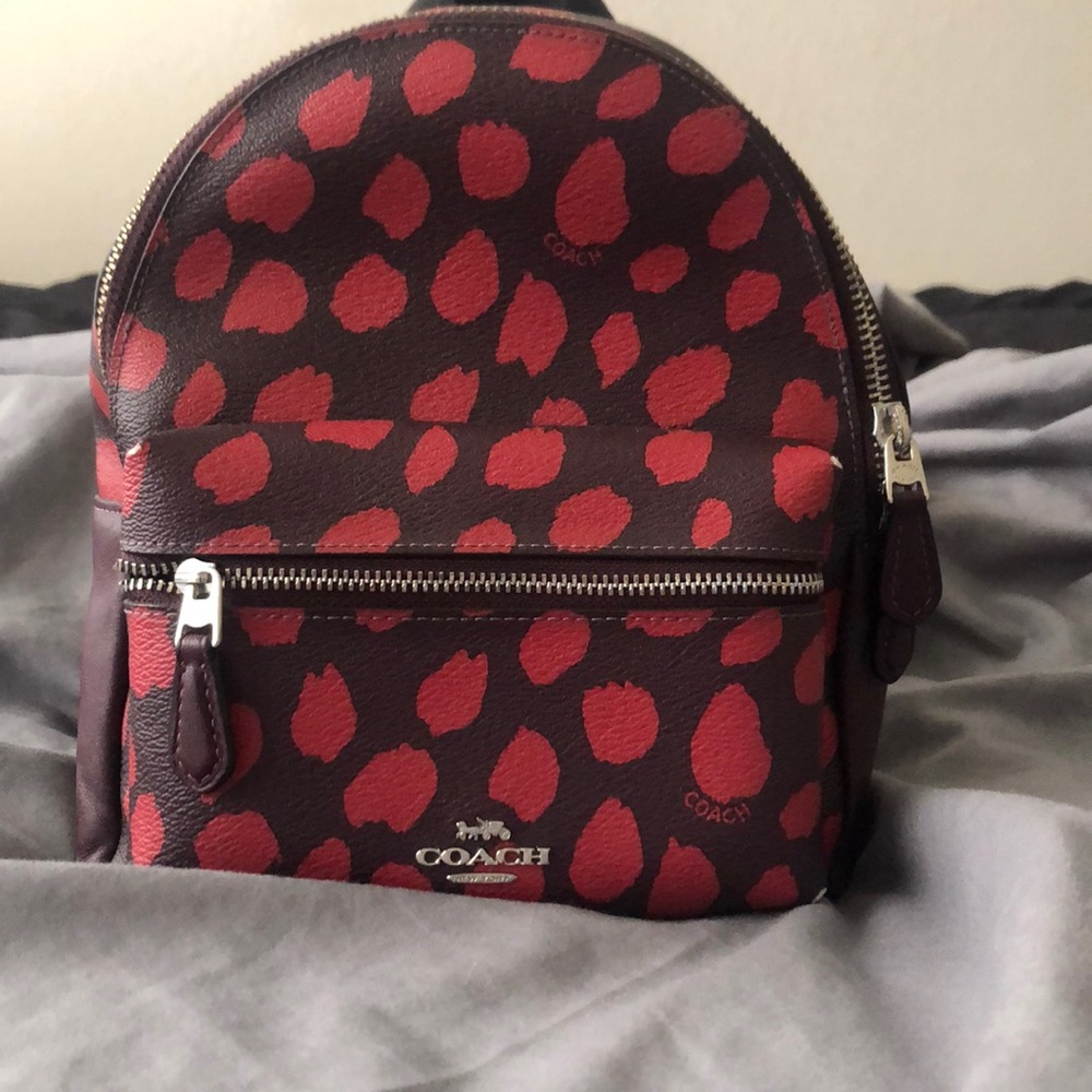 Coach Mini Charlie Backpack with deer spot print